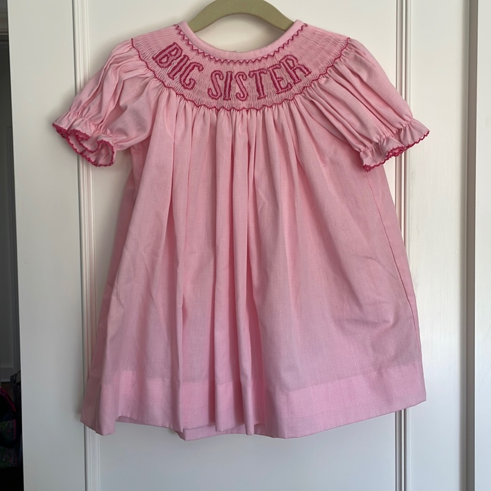 Classic and Preppy Smocked Big Sister Dress